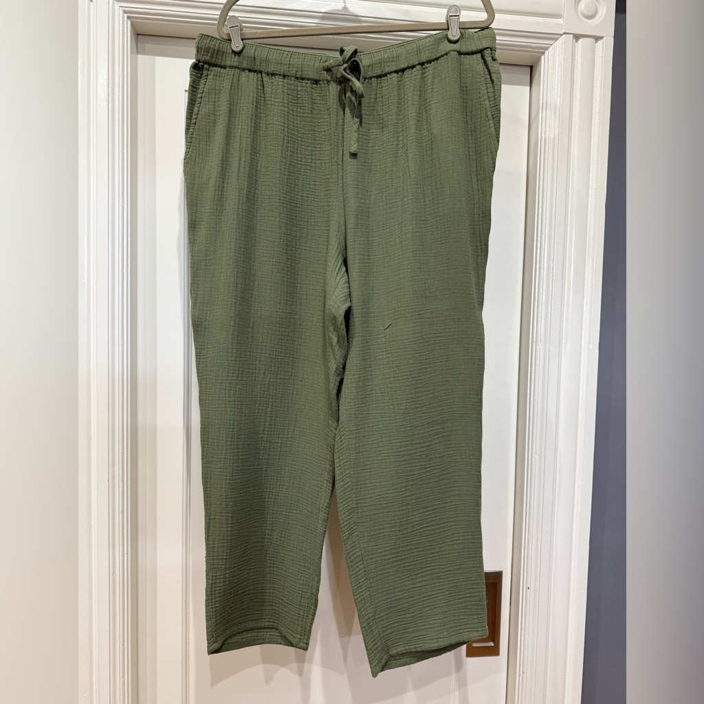 Caslon Cotton Gauze Wide Leg Pant
